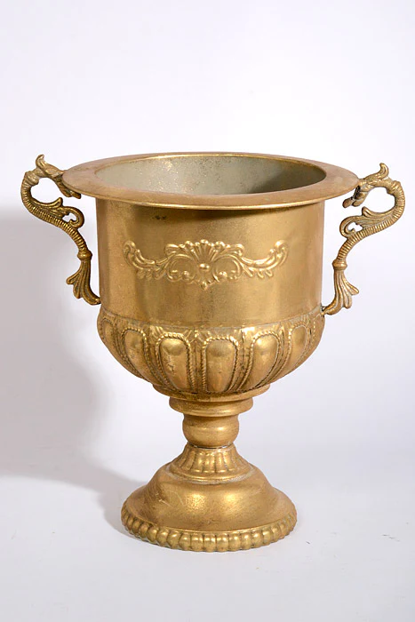 16"-18" Metal Eared Urn Light Gold Set/2 - Image 2