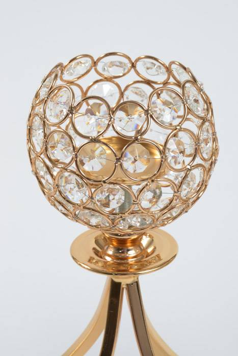 16" 5-light Candle Holder W/crystal Gold - Image 2