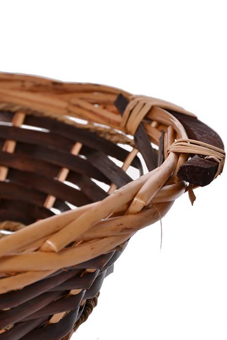 16.5x13x4 Oval Willow & Rope Dark Brown - Image 2