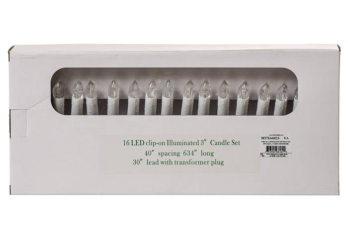 16 Led Clip-on Illuminated 3" Candle Set Plug In - 634" Long - Image 3