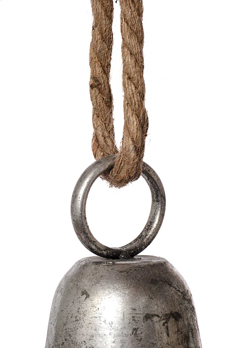 16" Metal Jingle Bell Silver - Image 2