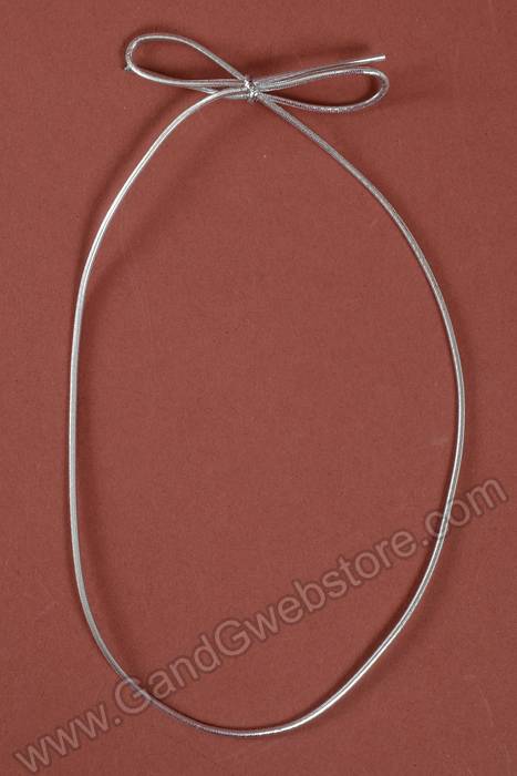 16" Metallic Stretch Loop W/bow Silver Pkg/100 - Image 2