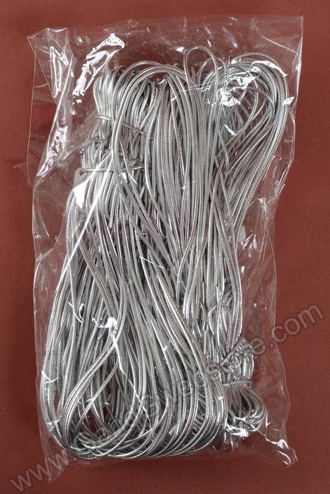 16" Metallic Stretch Loop W/bow Silver Pkg/100 - Image 3