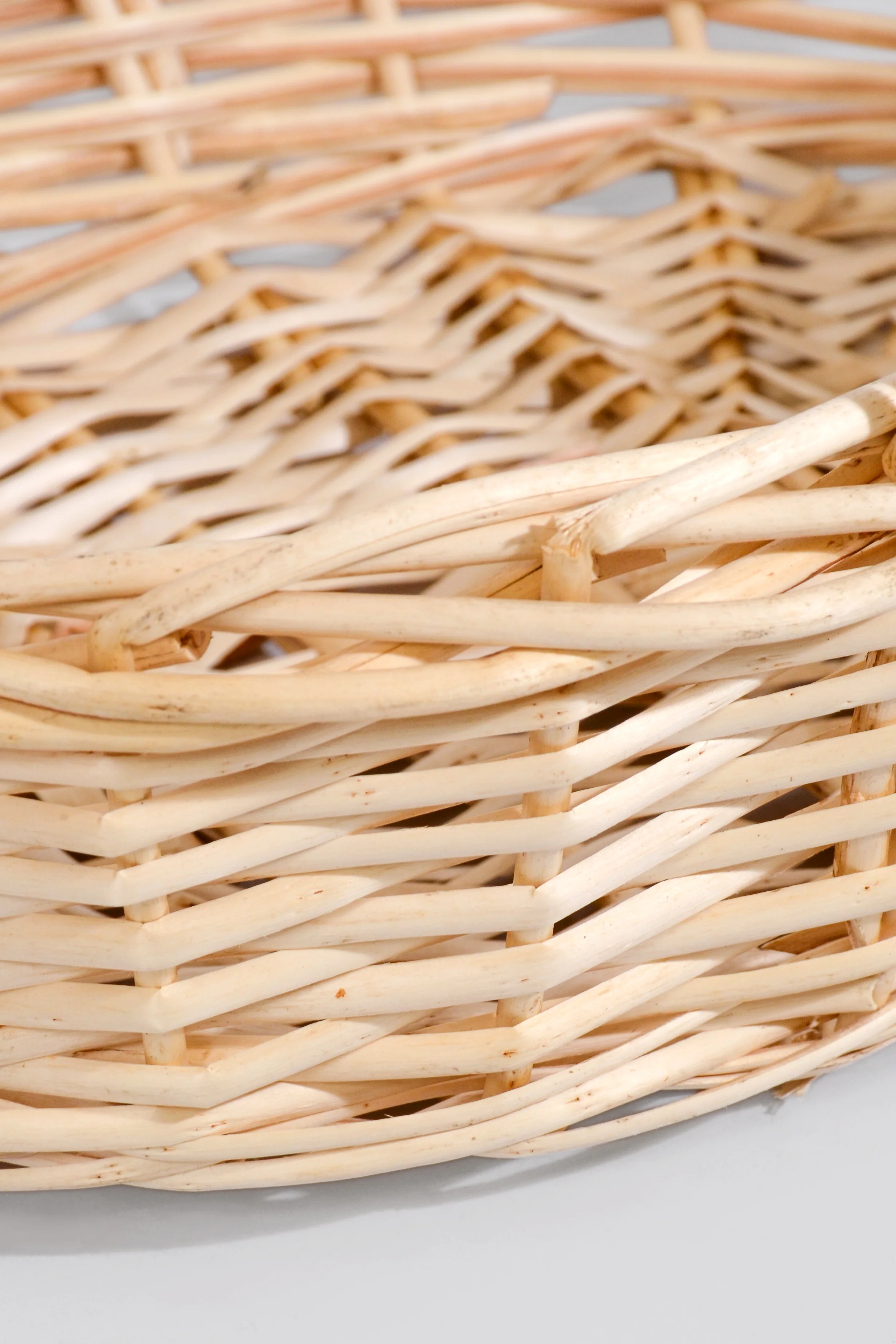 16" Oval Willow Basket Natural - Image 3