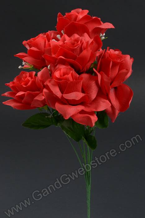 16" Printing Rose Bush Red - Image 2