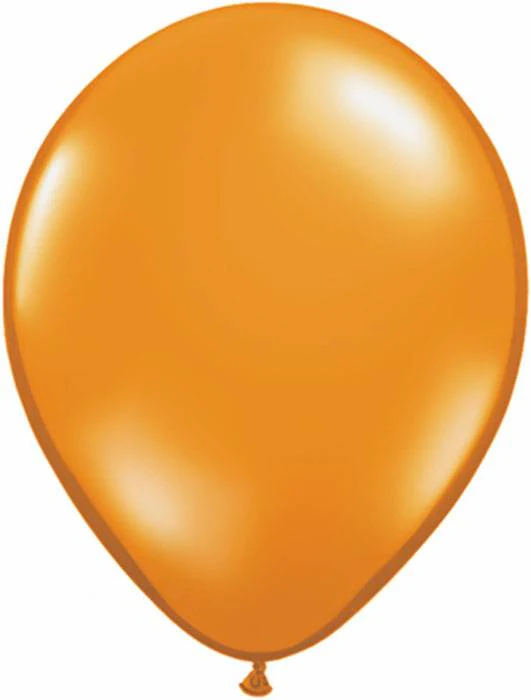 16" Round Jewel Latex Balloon Mandarin Orange Pkg/50