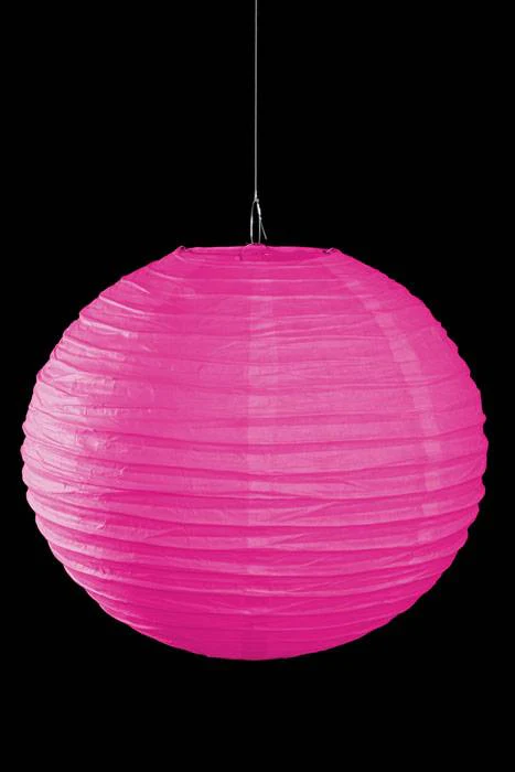 16" Round Paper Lantern Fuchsia
