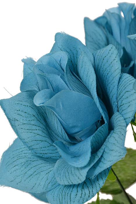 16" Silk Printing Rose Bush Turquoise - Image 2