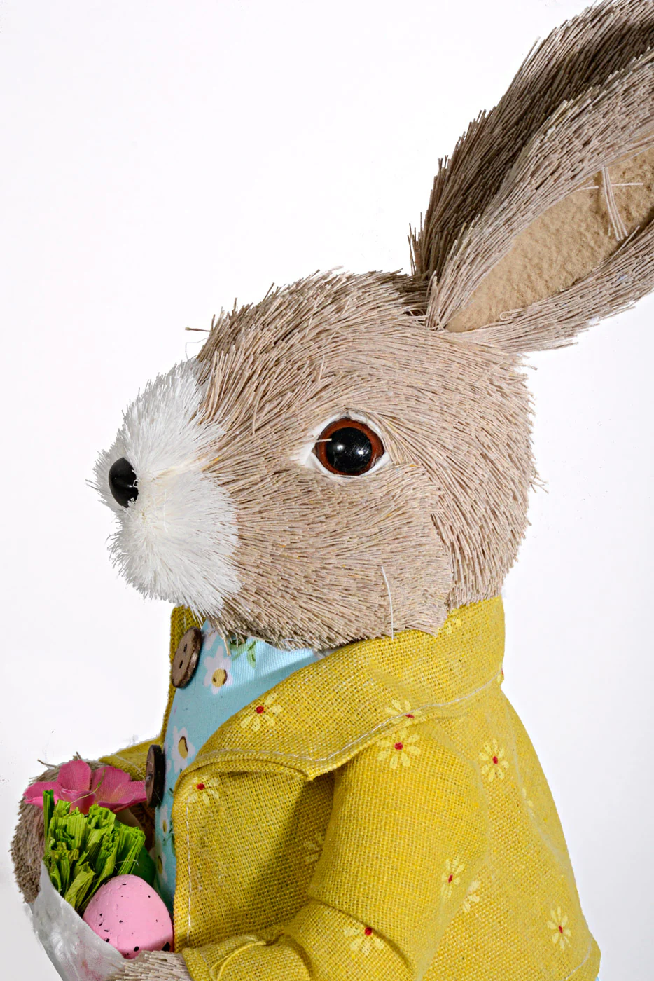 16'' Straw Rabbit Yellow/Light Green Set/2 - Image 3