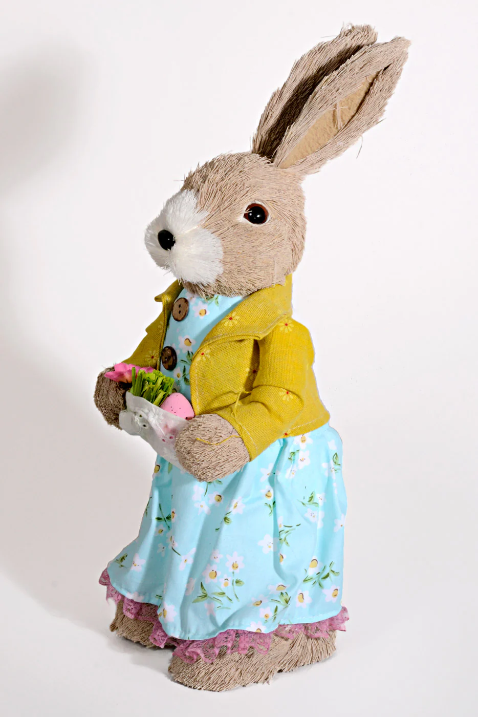 16'' Straw Rabbit Yellow/Light Green Set/2 - Image 4