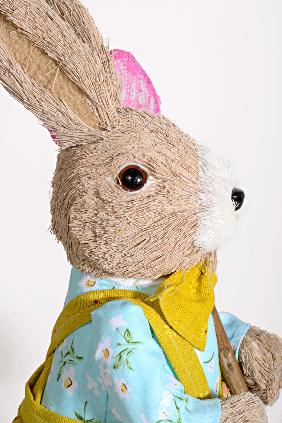 16'' Straw Rabbit Yellow/Light Green Set/2 - Image 6
