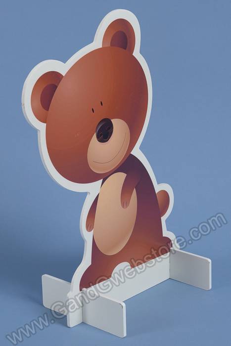 16" Wood Stand Shape Bear - Image 2
