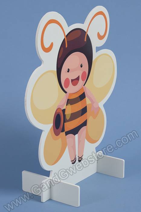16" Wood Stand Shape Bee - Image 2