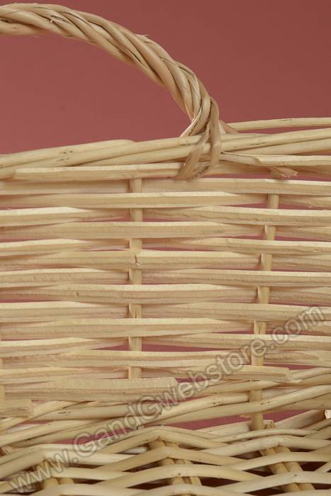 16" X 12.5" X 4.5" Rectangular Willow Basket Natural - Image 2