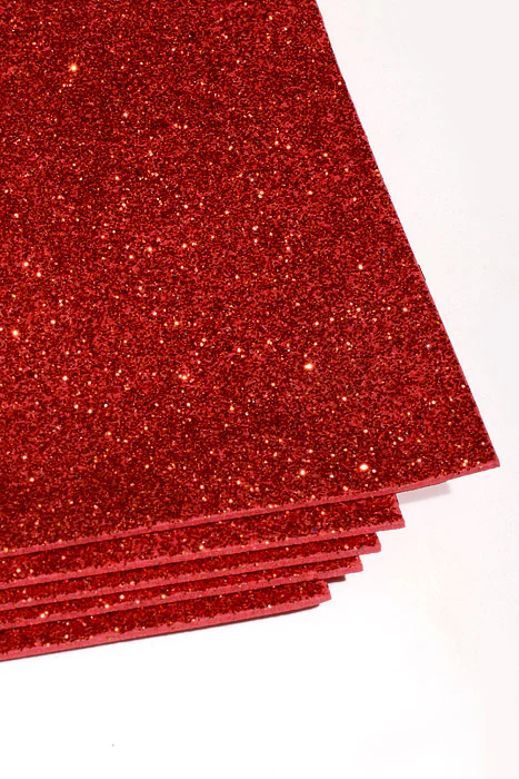 16" X 24" Eva Glitter Foam Large Sheets Red Pkg/5 - Image 2