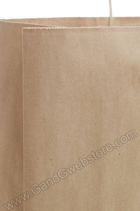 16" X 6" X 19" Queen Kraft Shopping Bag Natural Pkg/10 - Image 2