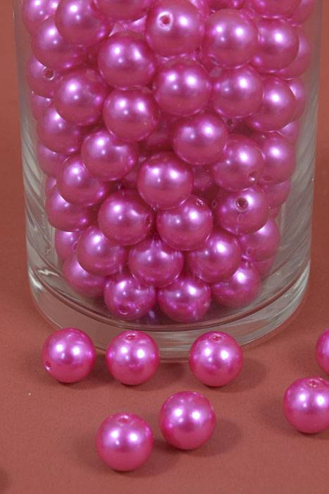 16mm Abs Pearl Beads Hot Pink Pkg(500g)