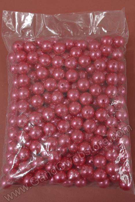 16mm Abs Pearl Beads Red Pkg(500g) - Image 2