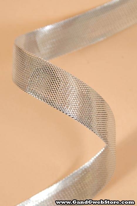 16mm X 25yds Metalique Ribbon Silver - Image 2