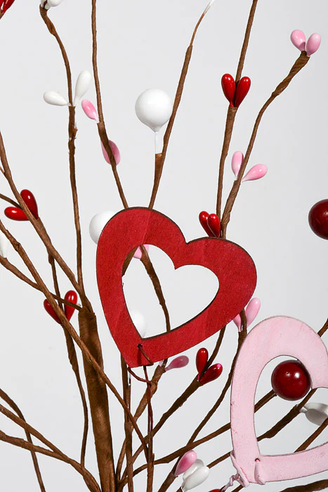 17.5" Heart & Berry Spray Red/Pink/White - Image 2