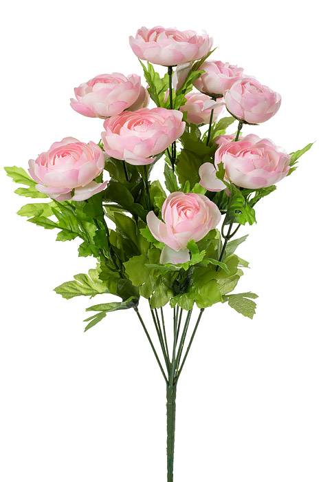 17.5" Silk Ranunculus Bush Pink