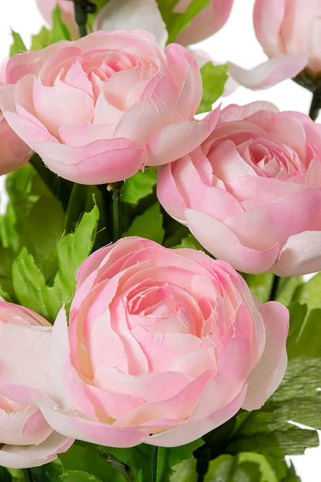 17.5" Silk Ranunculus Bush Pink - Image 2