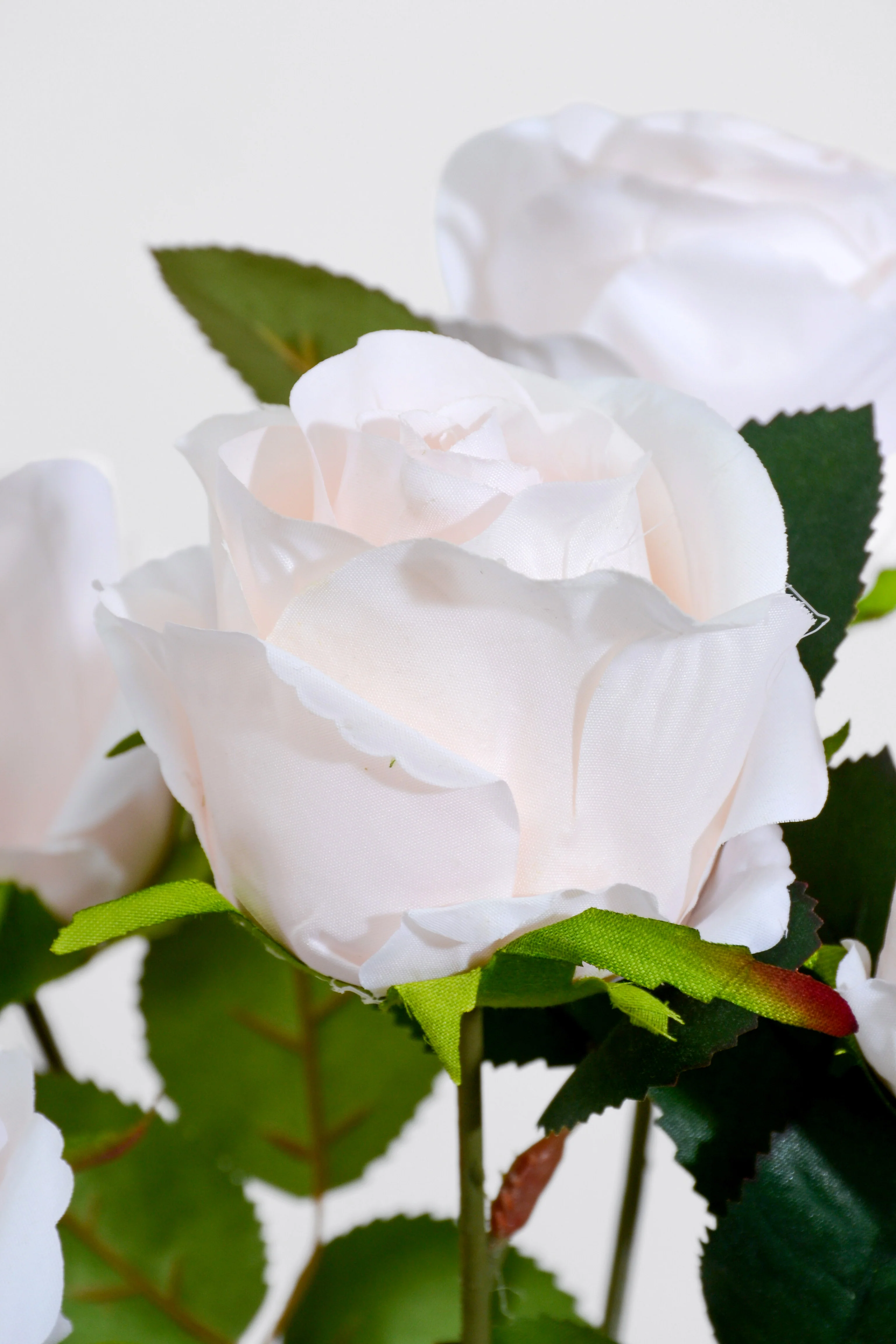 17.5" Silk Rose Bush Blush - Image 2