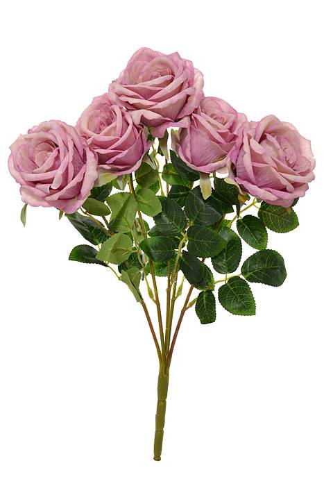 17.5'' Silk Rose Bush Lavender