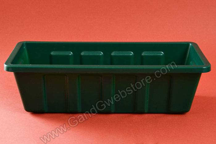 17.60" X 7.75" Plastic Flower Box Green - Image 2
