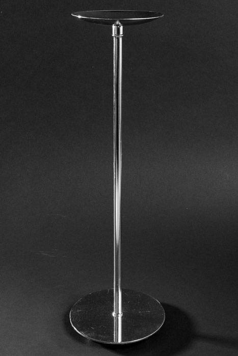 17.75" Metal Candle Holder Stand Silver
