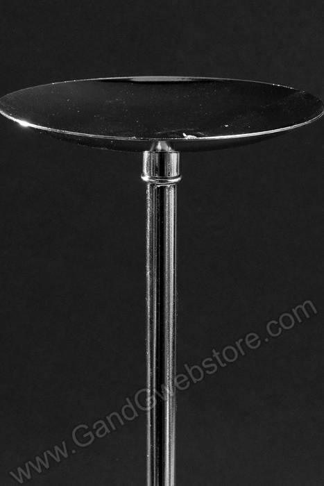 17.75" Metal Candle Holder Stand Silver - Image 2