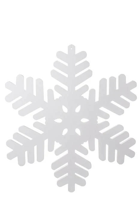 17.75" Snowflake Ornament White