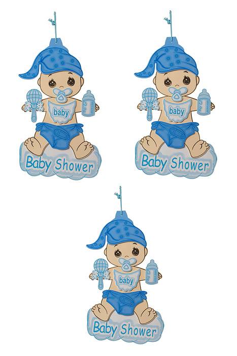 17" Baby Foam Sign Blue Pkg/3 - Image 2