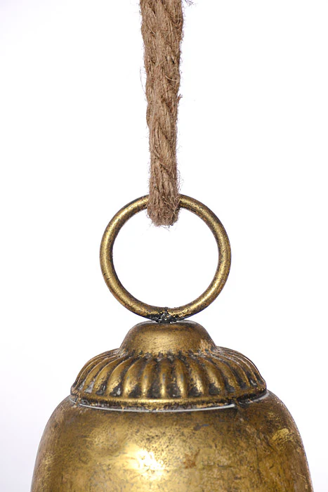 17" Metal Jingle Bell Champagne/Gold - Image 2