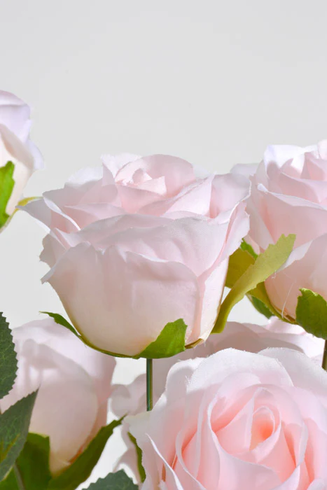17" Silk Rose Bush Soft Pink - Image 2