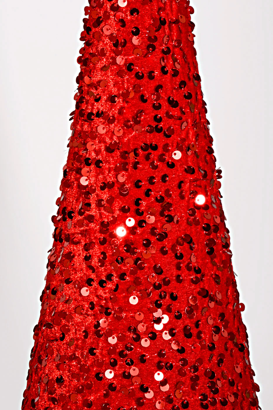 18''/24'' Sequin Cone Tree Red Set/2 - Image 2