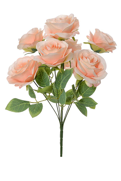 18.5'' Silk Rose Bush Champagne