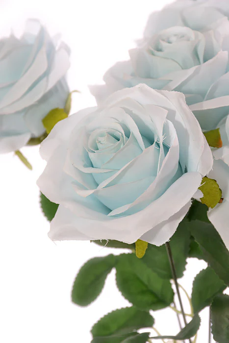 18.5" Silk Rose Bush Light Blue - Image 2