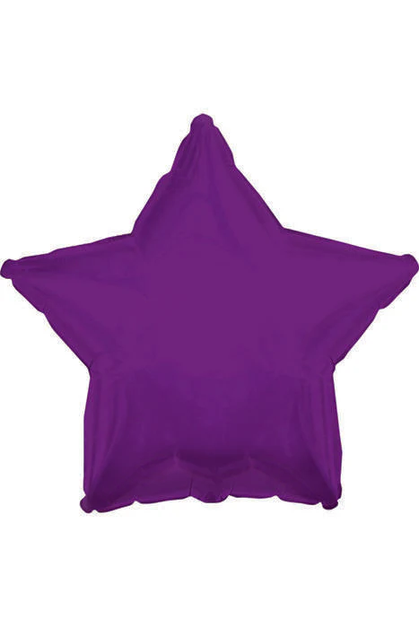 18" Foil Star Balloon Purple Pkg/10