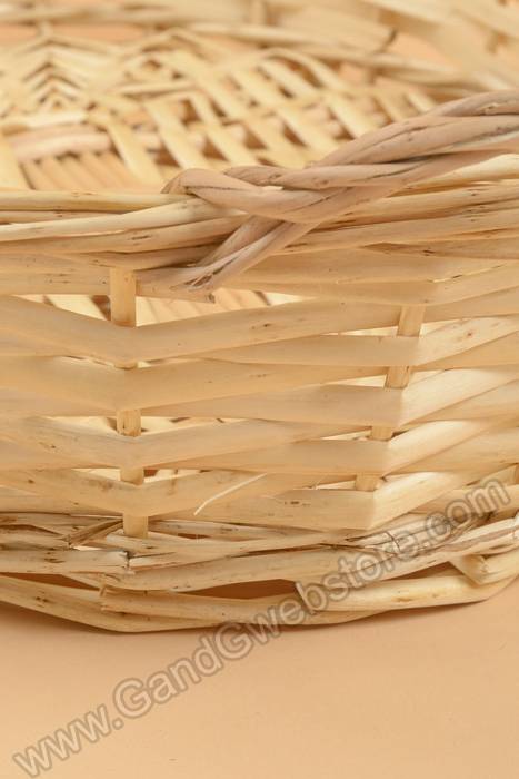 18" Oval Willow Tray Natural - Image 2