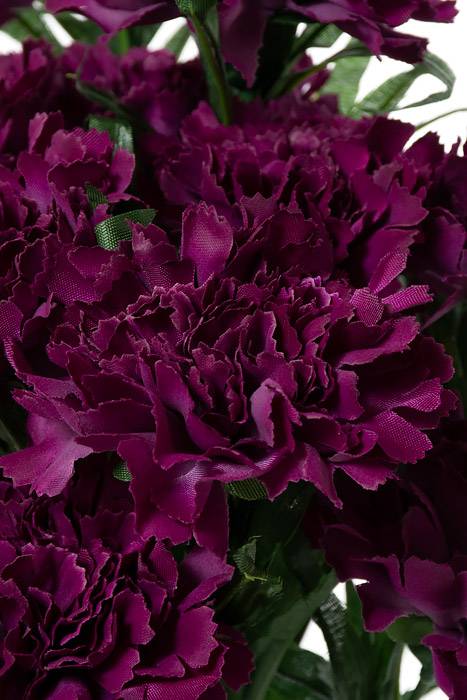 18" Silk Carnation Bush Purple - Image 2