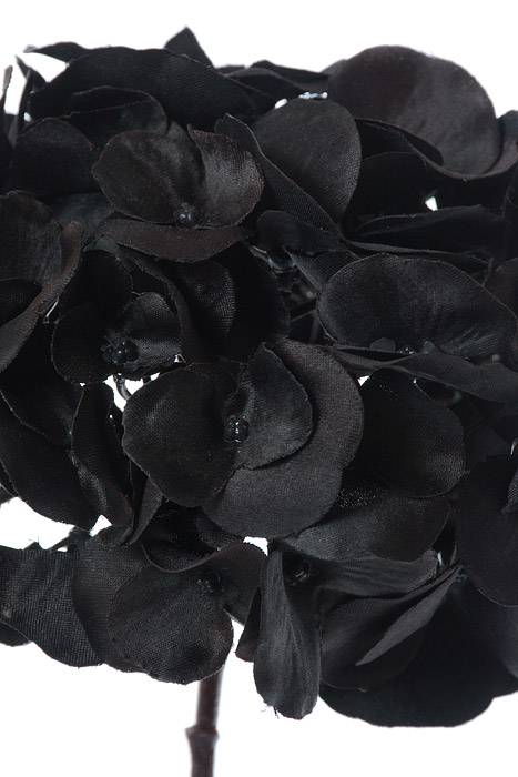 18" Silk Hydrangea Spray Black - Image 2
