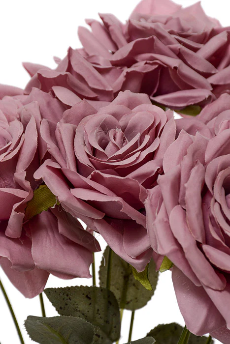 18" Silk Rose Bush Mauve - Image 2