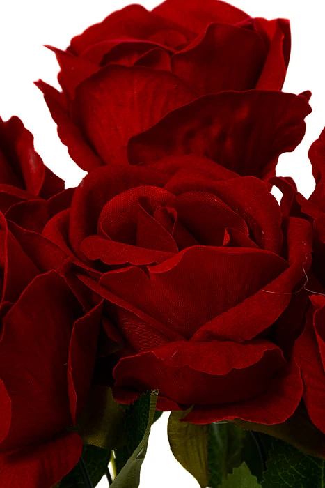 18" Silk Rose Bush Red - Image 2