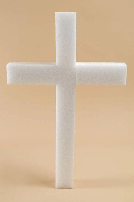 18" White 2pc Cross