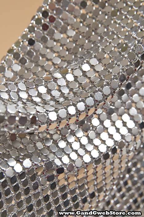 18" X 55" 4mm Metallic Cloth Silver - Image 5