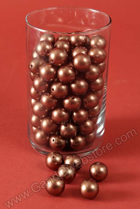 18mm Abs Pearl Beads Brown Pkg(500g) - Image 2