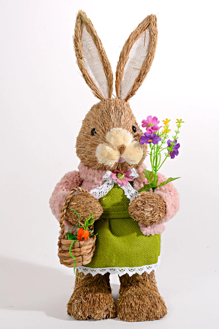 19"/20'' Straw Rabbit Pink/Blue Set-2 - Image 2