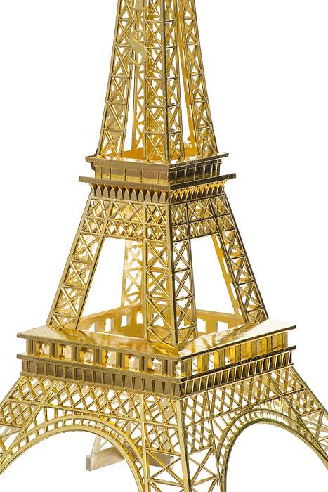 19.25" Metal Eiffel Tower Gold - Image 2