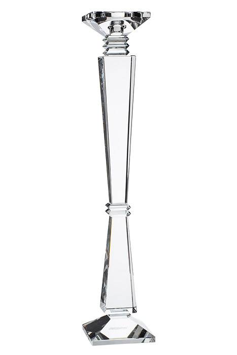 19.5" Crystal Single Candle Holder Clear